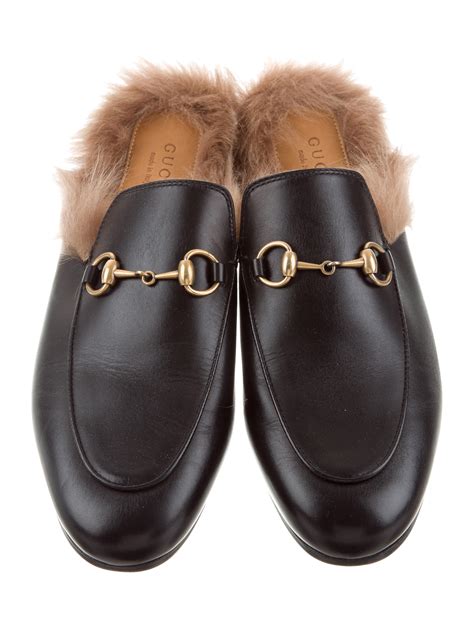 gucci fur lined slippers|Gucci slippers for women.